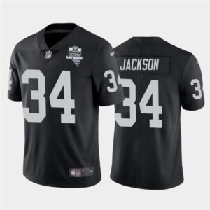Nike Raiders 34 Bo Jackson  Black 2020 Inaugural Season Vapor Limited Men Jersey