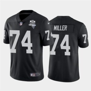 Nike Raiders 74 Kolton Miller  Black 2020 Inaugural Season Vapor Limited Men Jersey