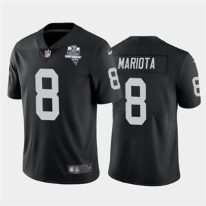 Nike Raiders 8 Marcus Mariota  Black 2020 Inaugural Season Vapor Limited Men Jersey