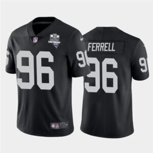 Nike Raiders 96 Clelin Ferrell  Black 2020 Inaugural Season Vapor Limited Men Jersey