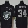 Nike Raiders 34 Bo Jackson Black Team Big Logo Vapor Limited Men Jersey