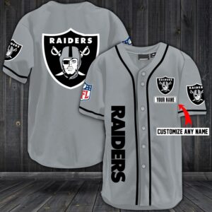 Oakland Raiders Baseball Customized Jersey (4)