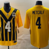 Steelers 4 Metcalf Yellow Throwback Men Jersey