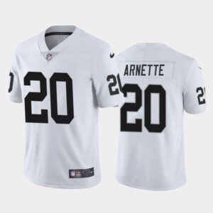 Raiders 20 Damon Arnette White 2020 Draft Vapor Limited Men Jersey