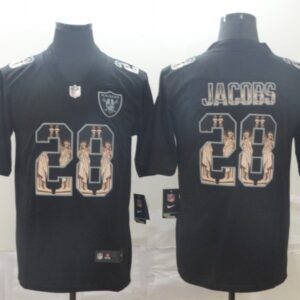 Nike Raiders 28 Josh Jacobs Black Statue of Liberty Limited Men Jersey