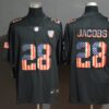 Nike Raiders 28 Josh Jacobs 2019 Black Salute To Service USA Flag Fashion Limited Men Jersey
