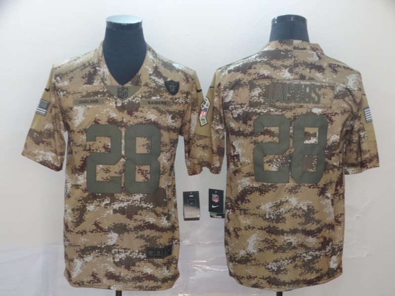 Nike Raiders 28 Josh Jacobs 2018 Camo Salute To Service Limited Men Jersey