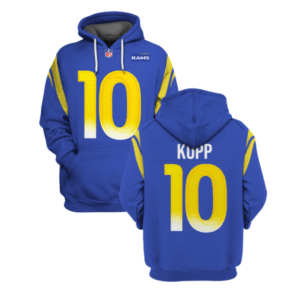 Rams 10 Cooper Kupp Royal 2021 Stitched New Hoodie