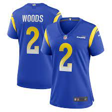 Rams 2 Woods Blue Limited Vapor Women Jersey