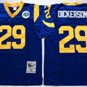 Rams 29 Eric Dickerson Blue M&N Throwback Men Jersey