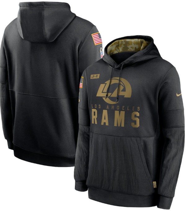 Los Angeles Rams 2020 Black Salute To Service Hoodie