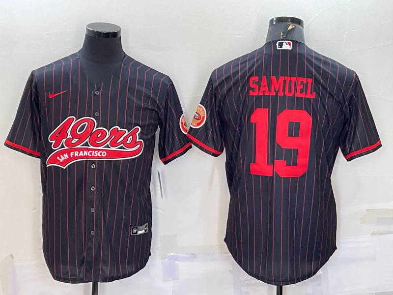 Nike 49ers 19 Deebo Samuel Black Red Vapor Baseball Limited Men Jersey