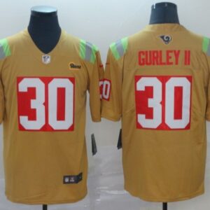 Rams 30 Todd Gurley City Edition Gold Jersey