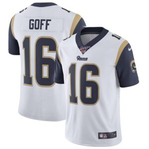 Rams 100th 16 Jared Goff White Vapor Untouchable Limited  Men Jersey