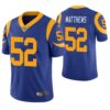 Los Angeles Rams 52 Clay Matthews Royal Blue 100th Season Vapor Untouchable Limited  Men Jersey