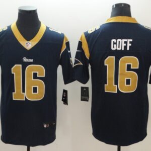 Rams 16 Jared Goff Blue Vapor Untouchable Limited Men Jersey