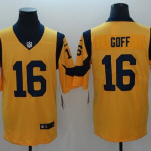 Rams 16 Jared Goff Gold Vapor Untouchable Limited Men Jersey