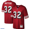 San Francisco 49ers 32 Ricky Watters Mitchell & Ness Throwback Men Jersey