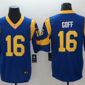 Rams 16 Jared Goff Royal Vapor Untouchable Limited Men Jersey