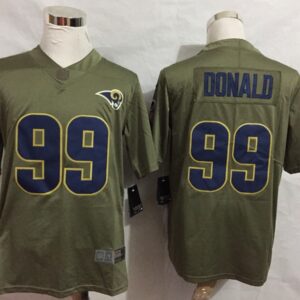 Rams 99 Aaron Donald Olive Salute To Service Limited Men Jersey