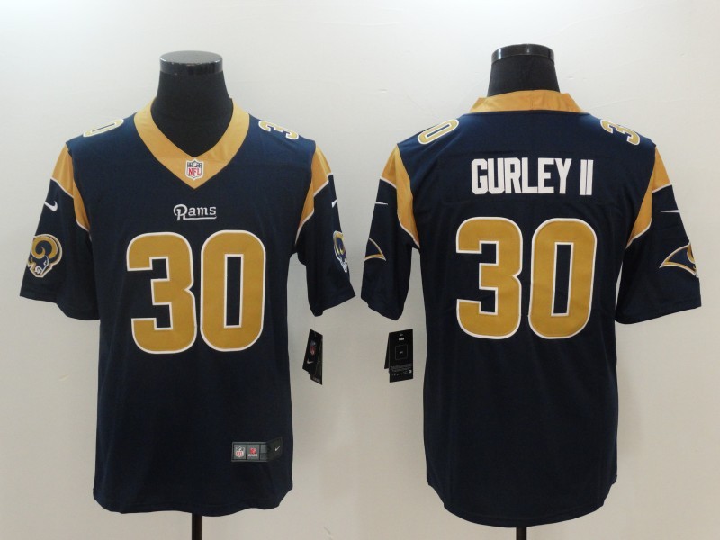 Rams 30 Todd Gurley II Navy Vapor Untouchable Limited Men Jersey