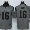 Rams 16 Jared Goff Gray Men Limited Gridiron Gray Jersey