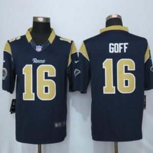 Rams 16 Jared Goff Blue 2016 Draft Limited Men Jersey