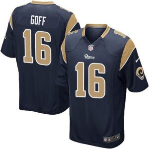 Rams 16 Jared Goff Navy Blue Youth 2016 Draft Jersey
