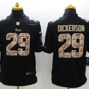 Rams 29 Eric Dickerson Black Men Stitched Limited Salute to Service Jersey