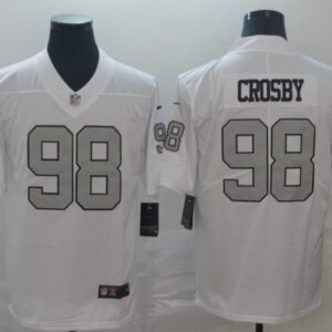 Nike Raiders 98 Maxx Crosby White Color Rush Limited Men Jersey