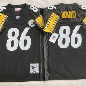 Steelers 86 Hines Ward Black Throwback Men Jersey