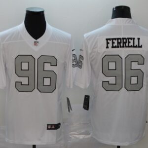 Nike Raiders 96 Clelin Ferrell White Color Rush Limited Men Jersey