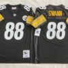 Steelers 88 Lynn Swann Black Throwback Men Jersey