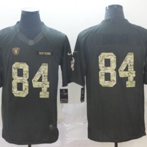 Nike Raiders 84 Antonio Brown Anthracite Salute to Service Limited Men Jersey