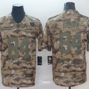 Nike Raiders 84 Antonio Brown 2018 Camo Salute to Service Limited Men Jersey
