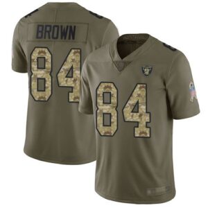 Nike Raiders 84 Antonio Brown Olive 2017 Salute To Service Limited Men Jersey