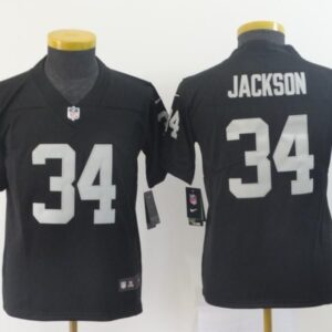 Nike Raiders 34 Bo Jackson Black Vapor Untouchable Limited Youth Jersey