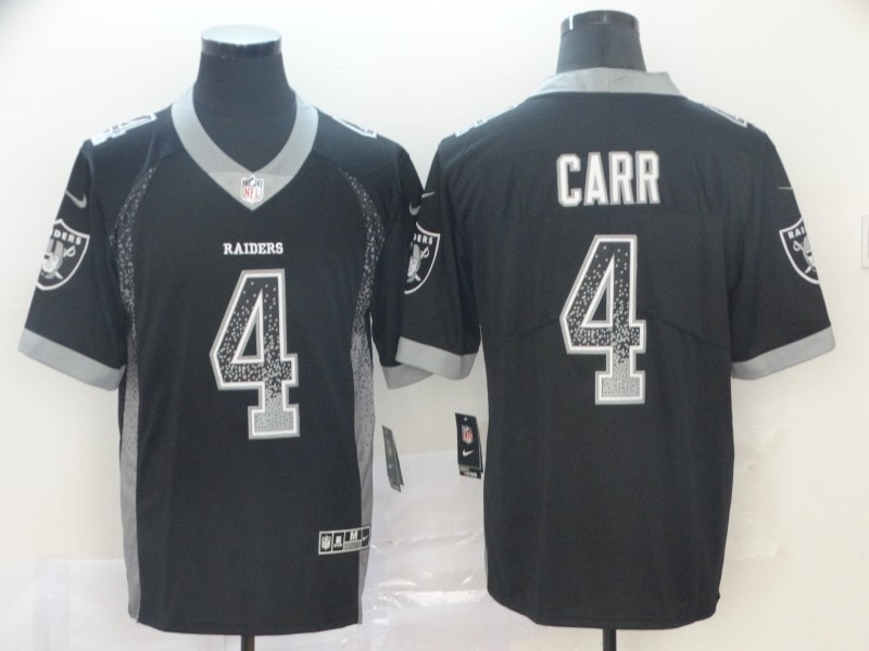Nike Raiders 4 Derek Carr Black Drift Fashion Vapor Limited Men Jersey
