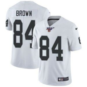 Oakland Raiders 100th 84 Antonio Brown White Vapor Untouchable Limited  Men Jersey