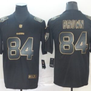 Nike Raiders 84 Antonio Brown Black Gold Vapor Untouchable Limited Men Jersey