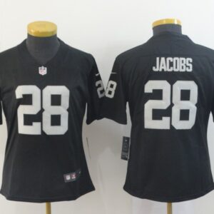 Nike Raiders 28 Josh Jacobs Black Vapor Untouchable Limited Women Jersey