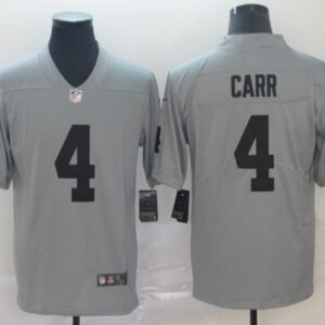 Nike Raiders 4 Derek Carr Grey Inverted Legend Men Jersey