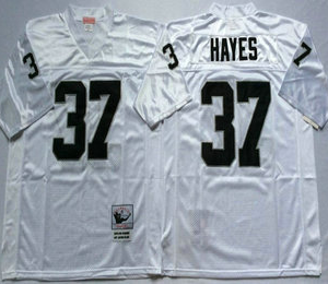 Mitchell and Ness Raiders 37 Lester Hayes White Throwback Jersey