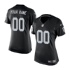 Raiders Home Black Customized Women Jersey