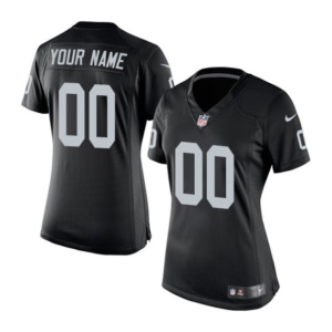 Raiders Home Black Customized Women Jersey