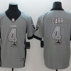 Nike Raiders 4 Derek Carr Gray Drift Fashion Vapor Limited Men Jersey