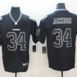 Nike Raiders 34 Bo Jackson Black Shadow Legend Limited Men Jersey