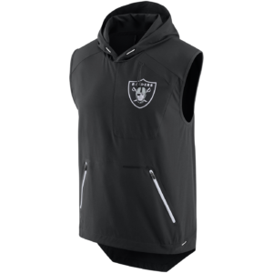 Nike Oakland Raiders Charcoal Sideline Fly Rush Vest Performance Hoodie
