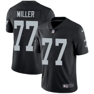 Raiders 77 Kolton Miller 2018 Draft Black Vapor Untouchable Limited Men Jersey