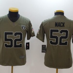 Nike Raiders 52 Khalil Mack Olive 2017 Salute To Service Limited Youth Jersey